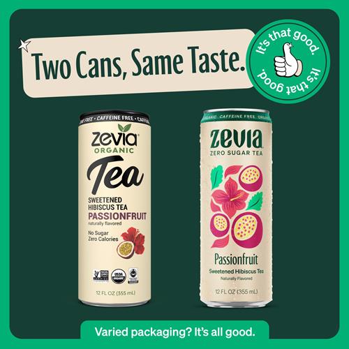 Zevia Organic Caffeine Free Sweetened Hibiscus Passionfruit Tea, 12 Fz