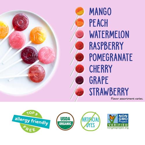 Yumearth Organic Vitamin C Pops Variety Pack, 60 Fruit Flavored Favorites Lollipops, Allergy Friendly, Gluten Free, Non-Gmo, Vegan, No Artificial Flavors Or Dyes