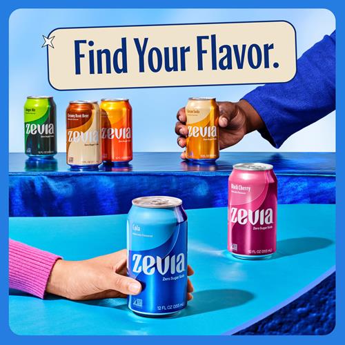 Zevia Zero Calorie Soda, Vanilla Cola, 12 Ounce Cans (Pack Of 6)