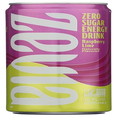 Zevia Raspberry Lime, Energy Drink, 12 Fl Oz Can